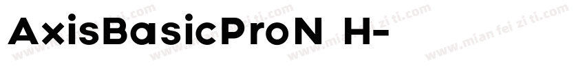 AxisBasicProN H字体转换